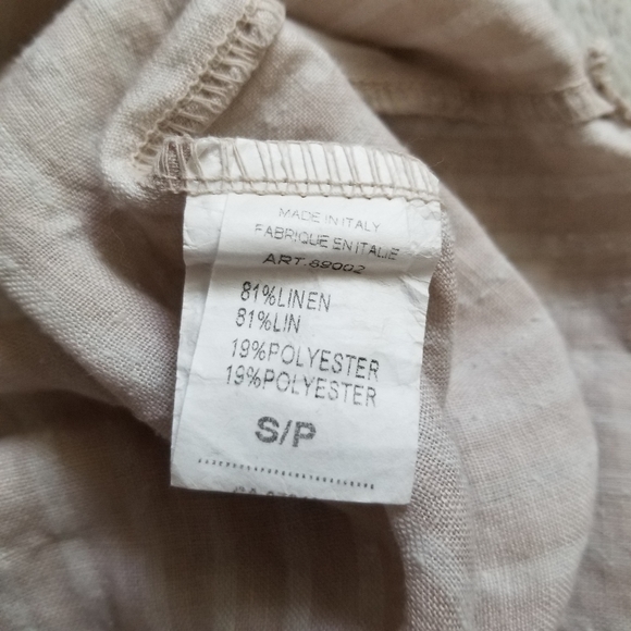 🇮🇹 VANESSA ALEXANDRA Linen Blend Ruffle Neck Dress Size S - Picture 7 of 11